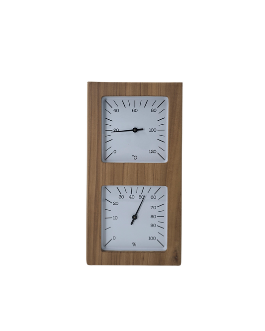 Lämpö- ja Kosteusmittari, Lämpökäsitelty Haapa, Valkoinen