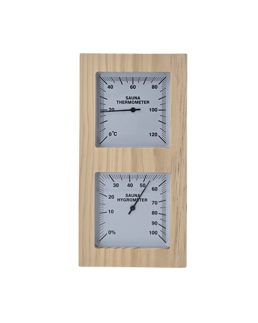 Lämpö- ja Kosteusmittari, Mänty, Valkoinen