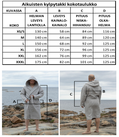 Aikuisten Kylpytakki, Keltainen Design