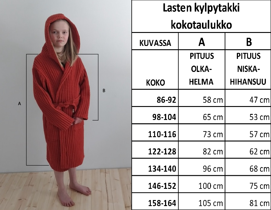 Lasten Kylpytakki, Keltainen Design